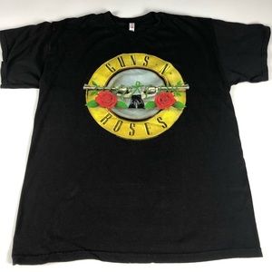 2017 Guns n Roses black graphic large t shirt